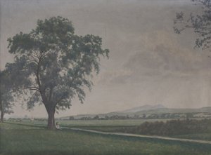Landschap bij het dorp Pribovce door Ivan Zabota